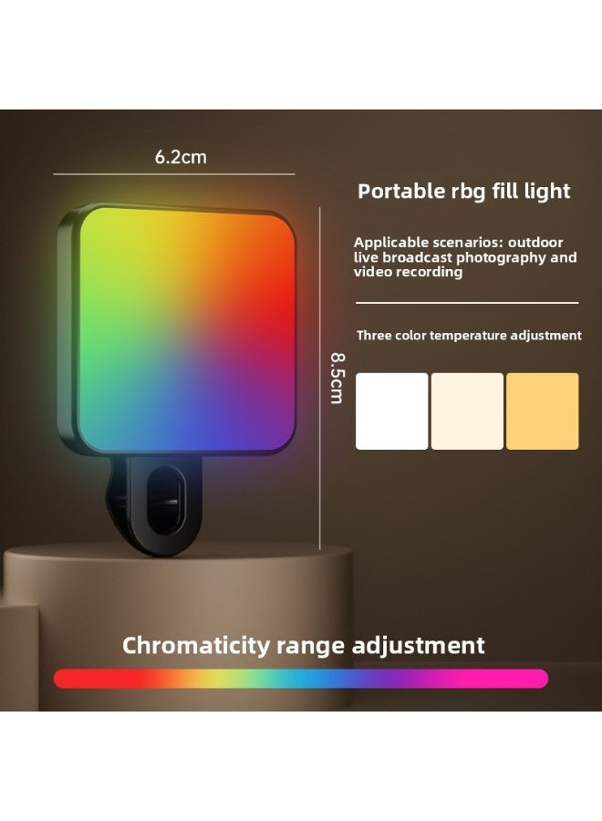 مصباح جيب، مصباح مقبض هاتف ميني – مصباح جو RGB ثلاثي الألوان مخصص للمنتجين، مصباح إضافي تصوير محمول - Image 3